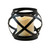 Black Banded Metal Lantern with Battery Operated Candle - 5"