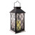 Solar Powered Lantern with LED Candle - Black Tudor