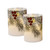 Battery Operated Glass LED Candles, Green Pines - Set of 2