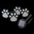 Solar Powered Paw Print Pathway Lights - 4 Lights