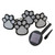 Solar Powered Paw Print Pathway Lights - 4 Lights