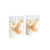 Battery Operated Glass LED Candles, Gold Angels - Set of 2