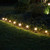 Solar Powered Pathway Lights with 8 Multicolor Globe Bulbs