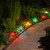 Solar Powered Pathway Lights with 8 Multicolor Globe Bulbs