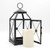 Metal Lantern with Battery Operated Candle -  Black Gem