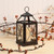 Metal Lantern with Battery Operated Candle -  Black Gem