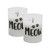 Battery Operated Glass LED Candles, Meow - Set of 2