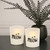 Battery Operated Glass LED Candles, Meow - Set of 2