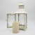 Metal Lantern with Battery Operated Candle - Warm White Swirl