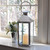 Metal Lantern with Battery Operated Candle - Chrome