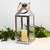 Metal Lantern with Battery Operated Candle - Chrome