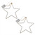 Battery Operated LED Lighted Metal Stars - Set of 2