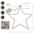 Battery Operated LED Lighted Metal Stars - Set of 2