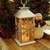 Silver Snowflake Lantern with Battery Operated Candle