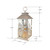 Silver Snowflake Lantern with Battery Operated Candle