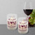 Battery Operated Glass LED Candles, Life is Good, Wine Makes it Better - Set of 2