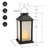 Solar Powered Flame Effect LED Black Lantern