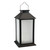 Solar Powered Flame Effect LED Black Lantern