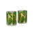 Battery Operated Glass LED Candles, Ferns - Set of 2