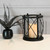 Metal Hurricane with Battery Operated LED Candle
