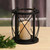 Metal Hurricane with Battery Operated LED Candle