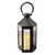 Metal Lantern with Battery Operated Candle - Black Hexagon