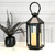 Metal Lantern with Battery Operated Candle - Black Hexagon