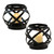 Metal Candleholders with Battery Operated LED Candles - Set of 2