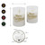 Battery Operated Glass LED Candles, Merry Christmas - Set of 2