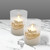 Battery Operated Glass LED Candles, Merry Christmas - Set of 2