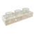 Snowflake Tray with 3 Glass Candleholders