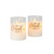 Battery Operated Glass LED Candles, Noel - Set of 2