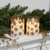 Battery Operated Glass LED Candles, Gold Star - Set of 2