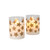 Battery Operated Glass LED Candles, Gold Star - Set of 2