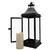 Metal Lantern with Battery Operated Candle - 19" Black Metal Lantern with Battery Operated Candle - 19" Black