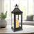 Metal Lantern with Battery Operated Candle - 19" Black Metal Lantern with Battery Operated Candle - 19" Black