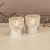 Battery Operated Glass LED Candles, Snowflake - Set of 2