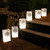 Remote Control Battery Operated LED Luminaria Kit,  White - Set of 6