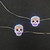 Battery Operated LED Fairy String Lights with Sugar Skull Motif - Set of 2