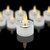 Battery Operated 3D Wick LED Tea Lights, White - Set of 12