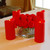 Battery Operated 5" Red Pillar Candle with Moving Flame