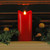 Battery Operated 5" Red Pillar Candle with Moving Flame