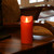 Battery Operated 5" Red Pillar Candle with Moving Flame