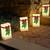 Battery Operated Luminaria Kit with Timer, Gold Star - Set of 6