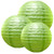 Multi-Size Paper Lanterns, Green - Set of 6