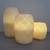 Battery Operated Textured Wax LED Candles - Set of 3