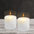 Battery Operated LED Glass Candles with Moving Flame - Set of 2