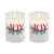 Battery Operated LED Glass Candles with Moving Flame, JOY - Set of 2