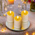 Battery Operated 3D Wick Flame Mini Pillars - Set of 6