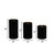 Battery-Operated Black Fluted Pillar Candles - Set of 3